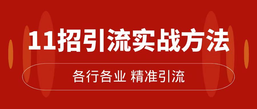 精准引流术：11招引流实战方法，让你私域流量加到爆（11节课完整版）|冰针科技