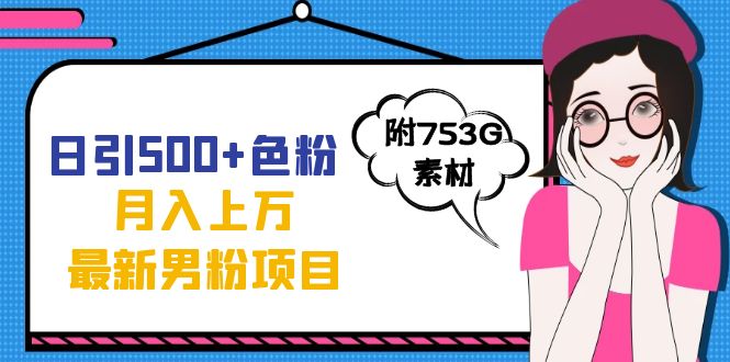 日引500 色粉轻松月入上万九月份最新男粉项目（附753G素材）|冰针科技