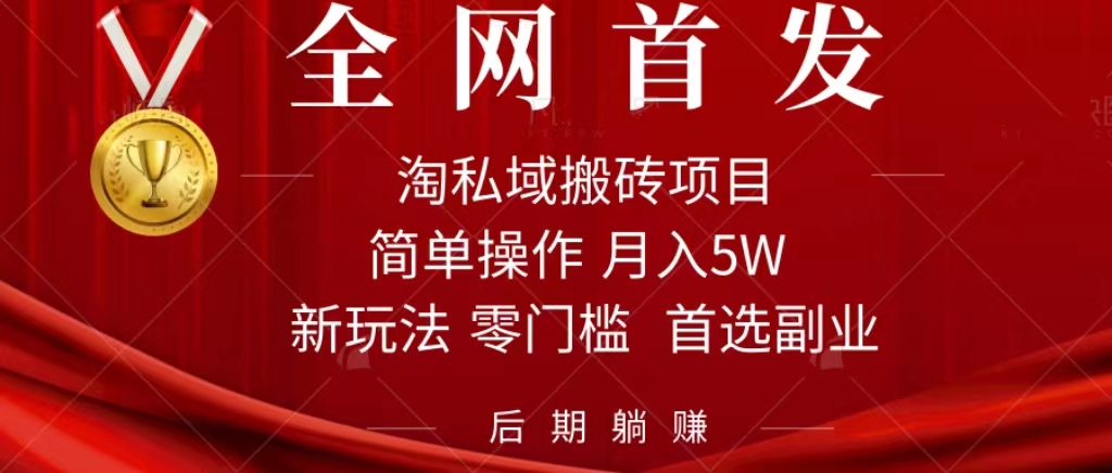 淘私域搬砖项目，利用信息差月入5W，每天无脑操作1小时，后期躺赚|冰针科技