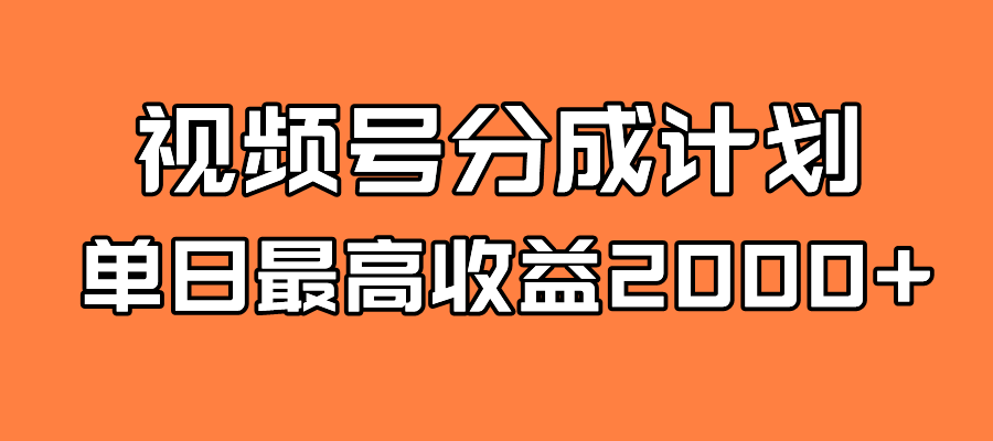 全新蓝海 视频号掘金计划 日入2000|冰针科技