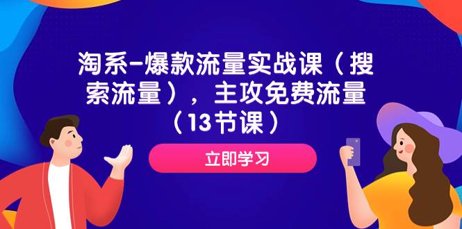 淘系-爆款流量实战课（搜索流量），主攻免费流量（13节课）|冰针科技