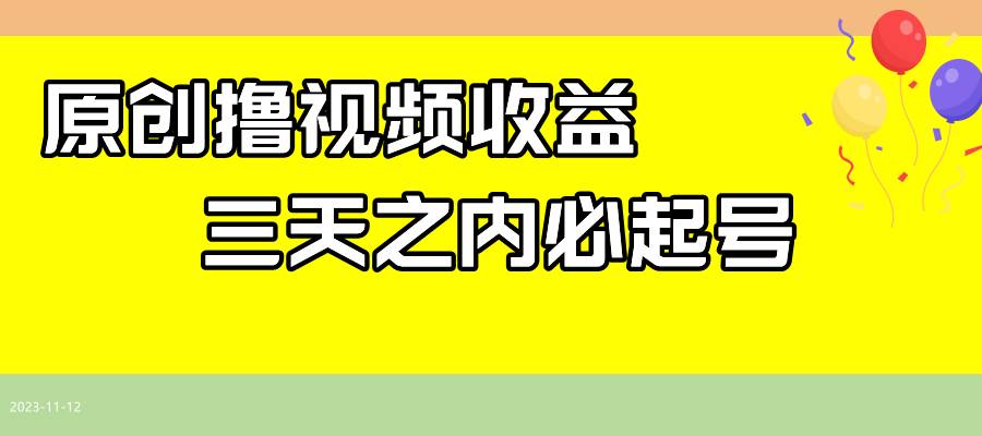 最新撸视频收益玩法，一天轻松200|冰针科技