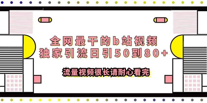 全网最干的b站视频独家引流日引50到80 流量视频很长请耐心看完|冰针科技