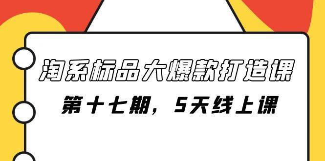 淘系标品大爆款打造课-第十七期，5天线上课|冰针科技