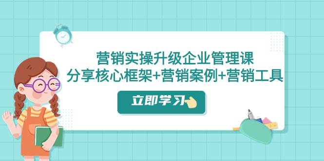 营销实操升级·企业管理课：分享核心框架 营销案例 营销工具（课程 文档）|冰针科技