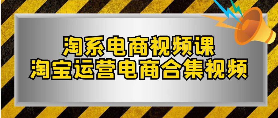 淘系-电商视频课，淘宝运营电商合集视频（33节课）|冰针科技