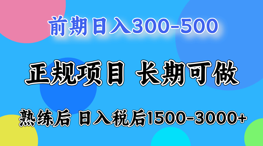 前期做一天收益300-500左右.熟练后日入收益1500-3000比较好上手|冰针科技