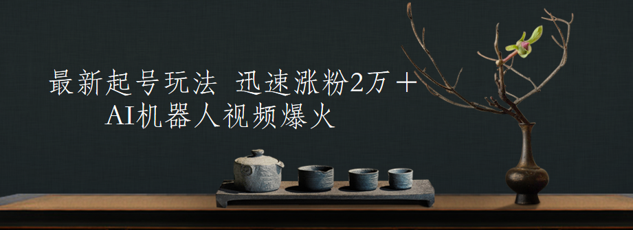 最新起号玩法，AI机器人视频爆火，迅速涨粉2万＋|冰针科技