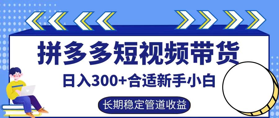 拼多多短视频带货日入300+实操落地流程|冰针科技