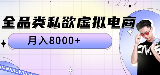 全品类私域虚拟电商，月入8000+|冰针科技