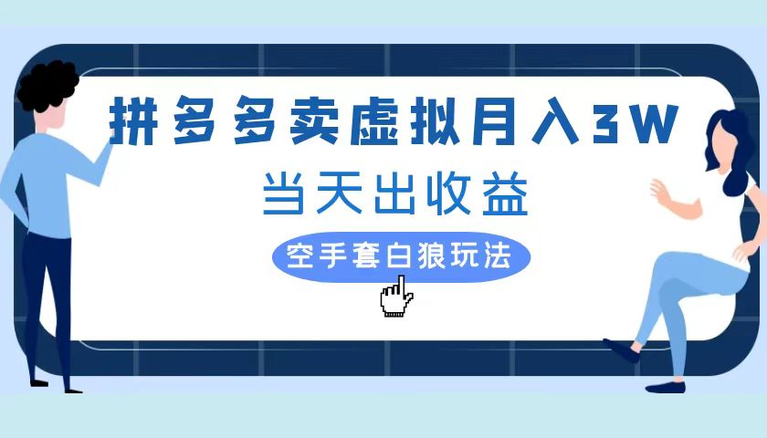 拼多多虚拟项目，单人月入3W+，实操落地项目|冰针科技