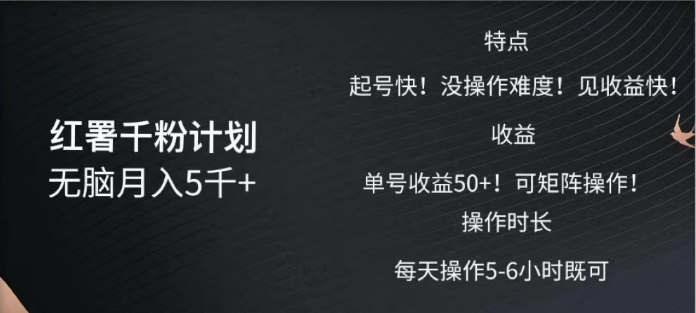 红薯千粉计划无脑月入5千➕！既做既赚！|冰针科技