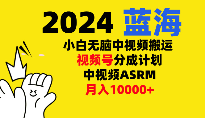 小白无脑复制-中视频视频号-分成计中视频ASRM|冰针科技