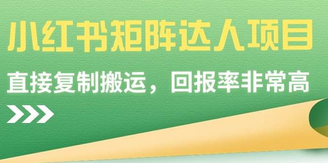 小红书矩阵达人项目，直接复制搬运，回报率非常高|冰针科技