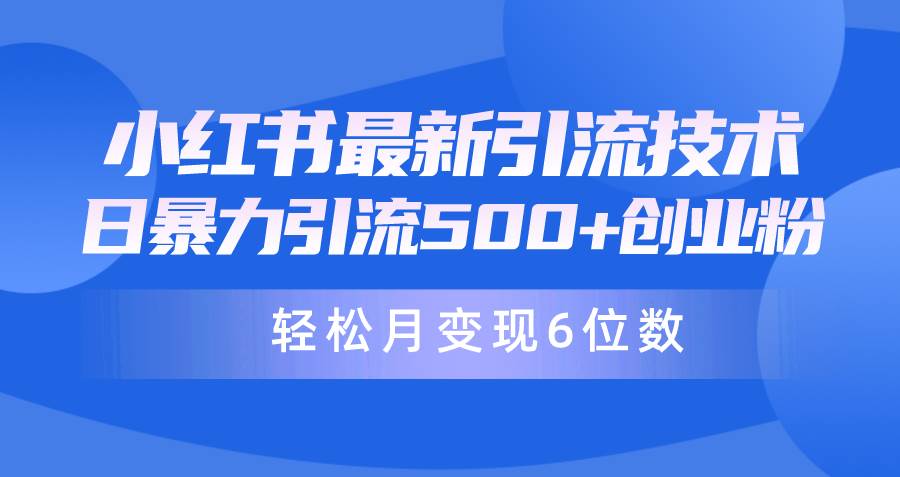 日引500+月变现六位数24年最新小红书暴力引流兼职粉教程|冰针科技