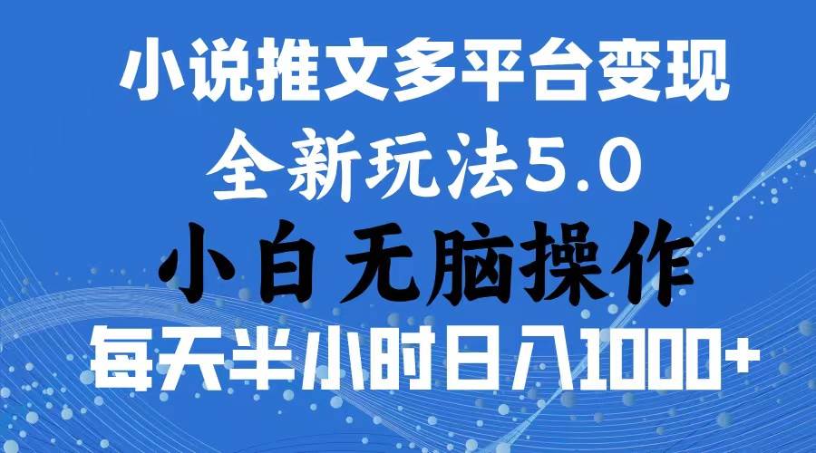 2024年6月份一件分发加持小说推文暴力玩法 新手小白无脑操作日入1000+ …|冰针科技